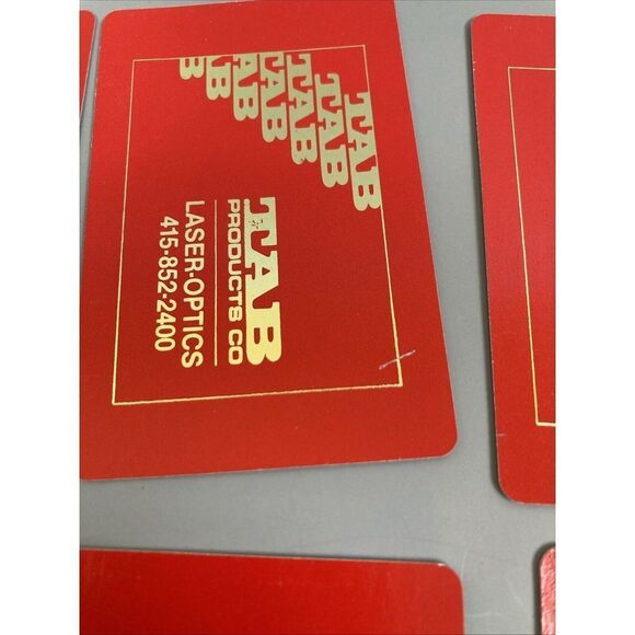 Tab Products Co. Laser Optics Red & Gold Playing Card Deck - Picture 15 of 16